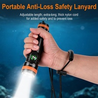 Lampe de plongée professionnelle 2200LM IP68 avec charge magnétique et faisceau vert, étanche, pour exploration sous-marine