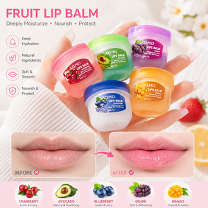 Ensemble de baumes à lèvres aromatisés aux fruits 8 en 1, soin des lèvres hydratant naturel et biologique, coffret cadeau pour enfants et adultes, OEM - Product Image 4