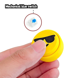 Llavero con Forma de Teclado, Impreso en 3D, Botón Novedoso, Juguete Antiestrés, Divertido y Bonito, Llavero de Plástico con Carita Sonriente, Regalo - Product Image 2