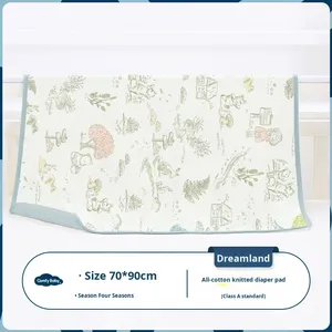 ベビーおむつ替えパッド漫画純粋な綿防水通気性洗える大型授乳子供用ベッドシートベビー尿パッド - Product Image 5