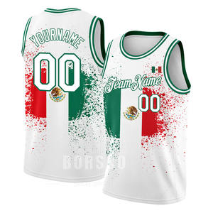 Venta al por mayor México Canadá <span class=keywords><strong>Argentina</strong></span> EE. UU. Bandera Patrón <span class=keywords><strong>Baloncesto</strong></span> Chaleco Hombres Jersey Personalizado <span class=keywords><strong>Baloncesto</strong></span> Equipo Logo Número Chaleco - Product Image 4