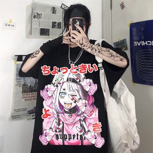 Summer <strong>Goth</strong> Female Tee Aesthetic Loose <strong>Women</strong> T-shirt Punk Dark Grunge Streetwear Ladies Gothic Top Tshirts Harajuku <strong>Clothes</strong> - Product Image 3