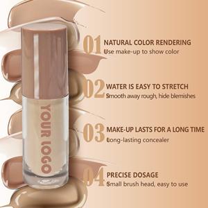 Peau blanche sous les yeux Correcteur imperméable à l'eau Couverture complète Faible quantité minimale de commande Vegan Sans cruauté au visage Correcteur liquide mat - Product Image 2