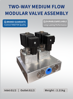 YANZTEK Connecteur DIN robuste, polyvalent, à deux lignes, à haut débit, en alliage modulaire, assemblages de régulateurs G1/2 pneumatiques