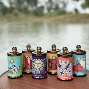 Nouveauté vente en gros de cire de soja faite à la main sans fumée 120g <span class=keywords><strong>bougies</strong></span> aromatiques magiques de tarot fournitures pour <span class=keywords><strong>bougies</strong></span> parfumées de soja - Product Image 5