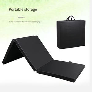 2023 nouveau Design rose violet <span class=keywords><strong>gymnastique</strong></span> lutte Tumbling 2 plis tapis de <span class=keywords><strong>sol</strong></span> en cuir PU toile matériel pour l'exercice - Product Image 2