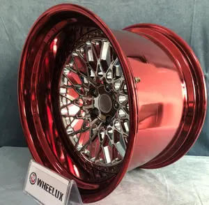 Red chromed forged wheel rims for racing two pcs forged wheels 19X12J