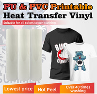 Rouleau de papier imprimable flexible, vinyle imprimable par transfert thermique à solvant écologique PU pour transfert sur coton