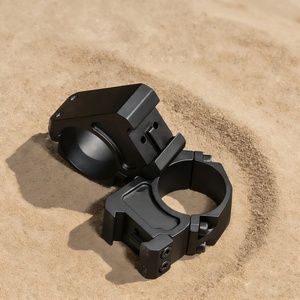 Anneaux de montage pour lunette BANGBANG en aluminium de 30 mm avec hauteur centrale de 1,26 po pour montage sur rail de 20 mm (noir) - Product Image 2