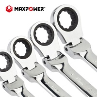 Herramientas para Automóviles MAXPOWER Llave de Carraca para Reparación de Autos Universal de Cabeza Flexible Reversible