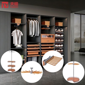 Organizador de Armario de Lujo TIANYI, Zapatero Extraíble, Perchero para Pantalones, Perchero Giratorio para Bufandas/Corbatas, Joyero - Product Image 1