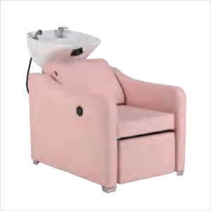 Offre Spéciale : Ensemble de Mobilier de Salon de Coiffure et Barbier – Fauteuil de Lavage Réglable Blanc Diamant avec Évier Intégré - Product Image 1