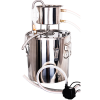 Alambic à Alcool Domestique Facile d'Utilisation en Acier Inoxydable, Machine à Extraction par Distillation à Vapeur pour Huiles Essentielles (Romarin)