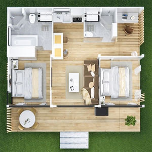 Casa <span class=keywords><strong>Container</strong></span> Espandibile Pieghevole YG a Doppia Ala da 40 Piedi, Casa Portatile Prefabbricata - Product Image 1