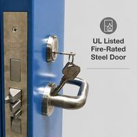 Fabricant chinois de portes coupe-feu en acier certifiées 90 minutes avec fenêtre de vision pour appartement, bureau et intérieur commercial
