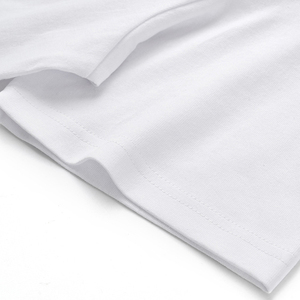 T-shirt all'ingrosso con logo personalizzato in cotone 100% alla moda girocollo oversize Hip-pop sportivo bianco nero t-shirt da uomo - Product Image 4