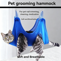 Hamaca Ajustable Suave para Aseo de Mascotas, Set Personalizado al por Mayor, Transpirable, Fácil de Limpiar, Arnés Auxiliar para Recortar Uñas de Gatos y Perros