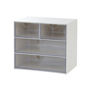 Jewelry Box Multi Compartment Storage Desktop Organizer With Transparent Drawers Rectangle Shape Standing Type - Product Image 1