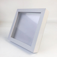 Vente en gros de cadeaux décoration florale cadre de boîte creux 10X10 15X15 pouces profondeur de 2cm cadre de boîte d'ombre de couleur blanche et noire