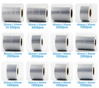 Rouleau d'étiquettes autocollantes personnalisées en PET mat pour codes-barres, numéros de série et autocollants pour produits industriels, autocollants argentés mats