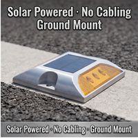 Borne de signalisation routière solaire LED en aluminium moulé, étanche IP68, avec réflecteurs haute luminosité pour la sécurité routière