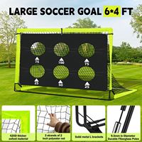 Ensemble de buts de football pour enfants avec cible de tir en tissu, accessoires complets, pliable, portable, kit d'entraînement tout-en-un