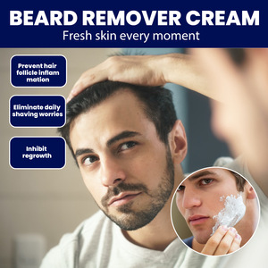 Crema Depilatoria OEM Private Label Naturale Biologica Indolore Non Irritante per Barba e Peli del Petto Uomo - Mantieniti Pulito - Product Image 3