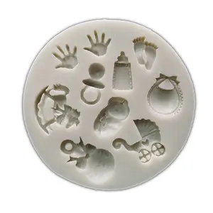 DIY Baking Tools Baby Collection Cake Decorating Mold Baby Bottle Pacifier Cake Decorating Fondant Silicone Mold