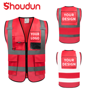 Gilet <span class=keywords><strong>de</strong></span> sécurité réfléchissant portable haute visibilité pour <span class=keywords><strong>chantier</strong></span> <span class=keywords><strong>de</strong></span> construction, vêtement <span class=keywords><strong>de</strong></span> sécurité réfléchissant pour la circulation avec poches - Product Image 1