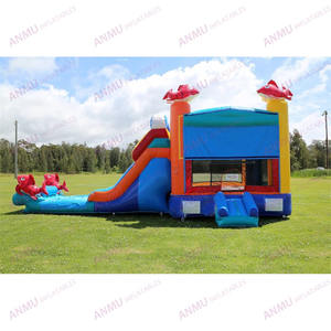 Tiburón inflable al aire libre castillo hinchable tobogán ciudad divertida niños adultos saltar castillos parque infantil - Product Image 4