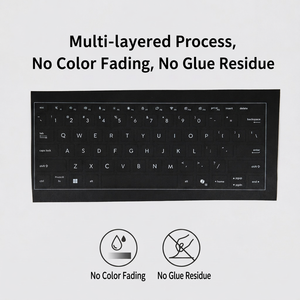 Adesivo Opaco in Vinile per Tastiera Layout <span class=keywords><strong>US</strong></span> Inglese, Pellicola in PVC Impermeabile Antigraffio per Sostituzione e Rinnovamento, Vendita all'Ingrosso - Product Image 4