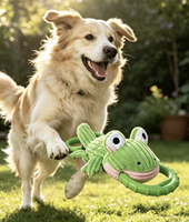 Jouet à mâcher en velours côtelé en forme de grenouille, mignon et moderne, durable, interactif, pour l'entraînement des chiens et des chats