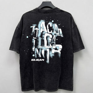 เสื้อยืดผ้าฝ้ายพิมพ์ลายแนวสตรีทเสื้อยืดกราฟิกสำหรับผู้ชายเสื้อดีไซน์เนอร์โอเวอร์ไซส์แบบกำหนดเอง - Product Image 6