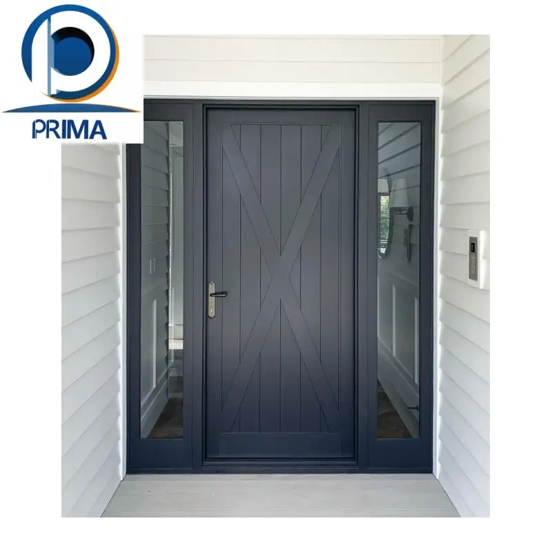CBDMARTの色とスタイルはカスタマイズ可能エントランスドアインテリアドアブラックダブルリーフパインログガラス無垢材ドア