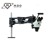 Factory Direct Sale Jewelry Tools Equipment 7x-45x Stereo Mirco Inlay Microscope with Flexible Stand Diamond Setting Microscope
