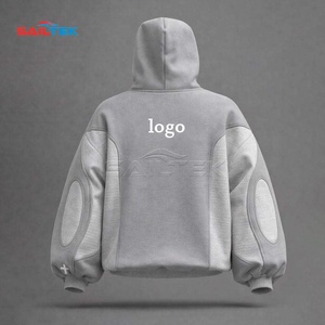 Felpe con cappuccio oversize in pile Color Block da <span class=keywords><strong>uomo</strong></span> invernali di alta qualità per pesi massimi larghi con tracolla <span class=keywords><strong>felpa</strong></span> da <span class=keywords><strong>uomo</strong></span> - Product Image 3