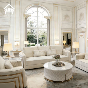 Populares Sofás <span class=keywords><strong>de</strong></span> Lujo para Sala <span class=keywords><strong>de</strong></span> Estar, Juego <span class=keywords><strong>de</strong></span> Muebles Seccionales Modulares <span class=keywords><strong>de</strong></span> Cuero Blanco Cómodos, 1+2+3 Asientos - Product Image 3