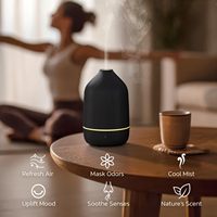 Diffuseur d'arômes ultrasonique de table à thème animalier mignon et écologique, éclairage LED, sans eau, arrêt automatique, alimentation USB, silencieux 35 dB