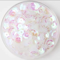 Robe de mariée de fête décorative en vrac Sequin Pvc rond Transparent couleur Concave perles bricolage à la main matériel Costume couture Sequin