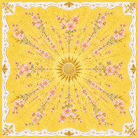 33 Zoll Moderne Chinoiserie Pfingstrosen Amerikanische Mahjong-Matte, Traditionelles Chinesisches Blumenmuster Rutschfeste Gummi-Spieltischmatte