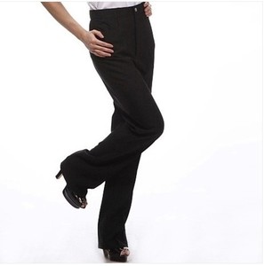 Pantalon d'affaires décontracté <span class=keywords><strong>de</strong></span> bureau d'été <span class=keywords><strong>de</strong></span> restaurant <span class=keywords><strong>de</strong></span> polyester pour femmes avec la taille moyenne avant plate-pour le pantalon formel <span class=keywords><strong>de</strong></span> <span class=keywords><strong>tenue</strong></span> d'affaires - Product Image 5