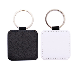 Porte-clés en cuir blanc Transfert de chaleur Mdf Blanc Fabrication de porte-clés Porte-clés en cuir Coeur Sublimation - Product Image 3