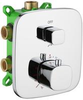 Robinet mélangeur mural thermostatique intelligent en cuivre massif à 2 voies pour douche