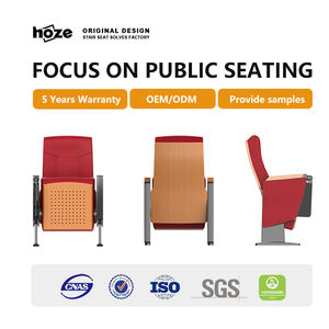 Chaises de salle d'audience modernes personnalisées HOZE HS-1209A, en alliage d'aluminium et tissu, ergonomiques, pour salles de conférence, salles de cours - Product Image 2