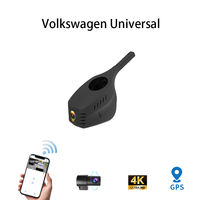 Caméra embarquée HD 4K pour Volkswagen universelle avec deux objectifs DVR avant et arrière, GPS, plug and play