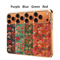 Coque de téléphone pour iPhone 18 Pro Max, chargement sans fil, finition mate, motif floral, texture givrée de luxe, liège, compatible 17 16 Plus 15 14 13