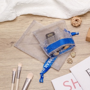 Custom Large Gray Mesh <strong>Organza</strong> <strong>Pouches</strong> Drawstring Candy Bag Wholesale Flexography <strong>Organza</strong> Packaging Materials Custom <strong>Organza</strong> - Product Image 5