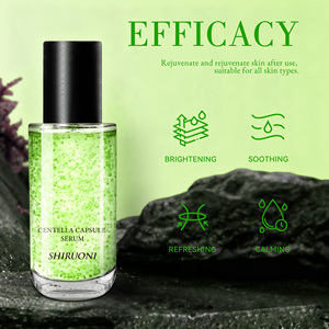 Serum Wajah Perbaikan Menenangkan dengan Kapsul Minyak Mikro Beads Warna Hijau Perawatan Kulit LOGO OEM <span class=keywords><strong>Centella</strong></span> <span class=keywords><strong>Asiatica</strong></span> - Product Image 4