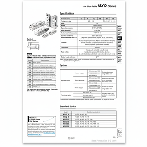 SMC Pneumatics Air Slide Table (Tabla de deslizamiento de aire) - Product Image 1