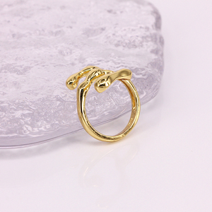 Irregular 18K <b>Gold</b> Plated Open <b>Ring</b> <b>Vintage</b> Adjustable Punk Style <b>Rings</b> for Women Man - Product Image 5